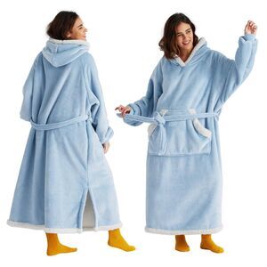 Wearable Blanket Hoodie Women - Long Sherpa Warm Cozy Hooded Blanket Sweatshirt